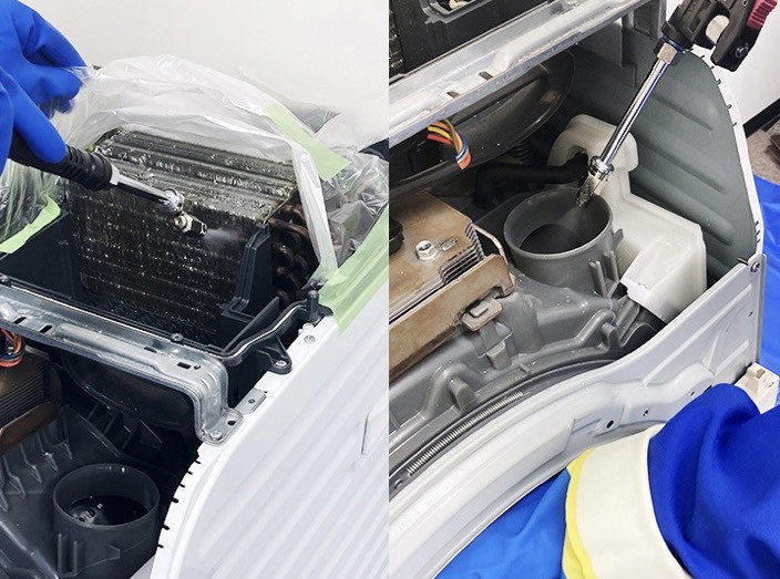 ドラム式乾燥機能分解クリーニング